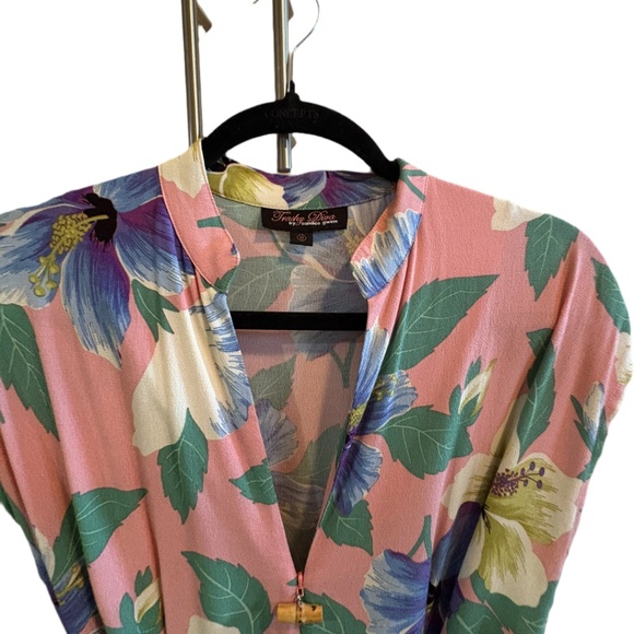 Trashy Diva "Hibiscus" print full length dress - Picture 2 of 3